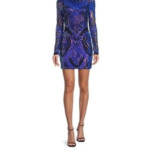 Blondie Nites Vibrant Long Sleeve Dress